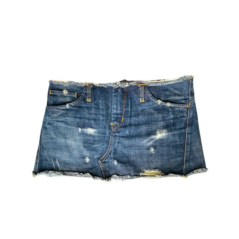 euro y2k grunge low-rise mini skirt